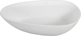 59 Inches Stone Resin Freestanding Soaking Bathtub, Handcrafted Solid Surface Flat Bottom Tub In Matte White, Cupc