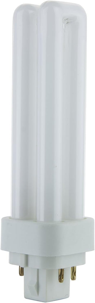 PLD Double U-Shaped Twin Tube CFL Bulbs 13W 780 Lumens Plug-in G24Q-1 4-Pin Base 6500K Daylight Pack of 10- Compact