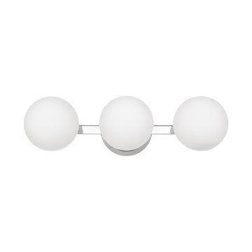 Chrome Globe Bathroom Vanity Light Fixtures, Modern 3 Lights Wall Lighting, Porch Wall Mount Light Fixture, Over