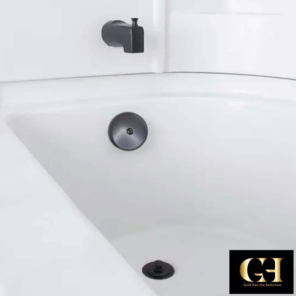 Single-Hole Bathtub Overflow Drain Cover Plate, Oil Rubbed Bronze