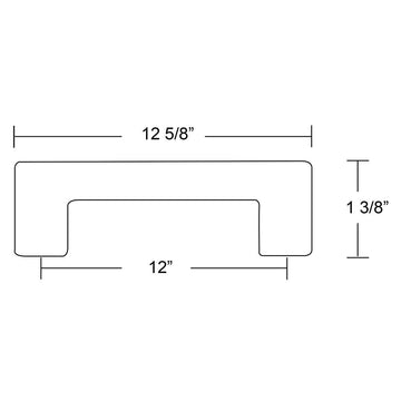 Trail Appliance Pull Available as Single, Back to Back (BTB), or Concealed Surface (CS) in 2 Sizes and 6 Finishes