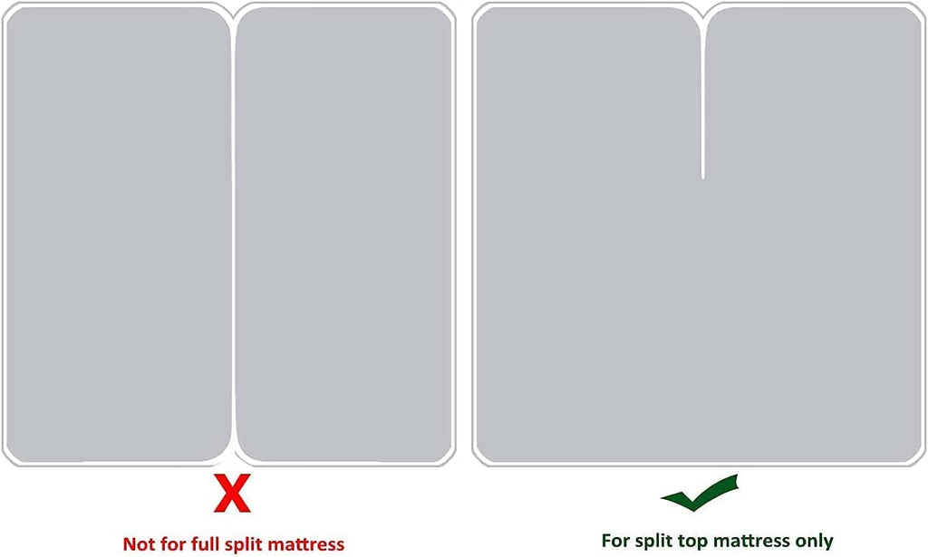 Top Split Queen Size Sheet Set for Split-Head Adjustable Bed, 28" Split at Top, 4Pcs 800 Thread Count 100% Egyptian
