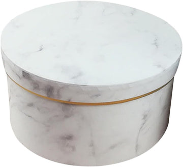 1Pcs Elegant Marble-patterned Flower Preservation Box with Lid, Stylish Wedding Present Container, Unique Party