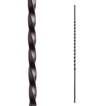 Stair Parts - Long Twist Iron Balusters (Contractor Pack of 10) Metal Balusters - 1/2" Long Twist Metal Spindles
