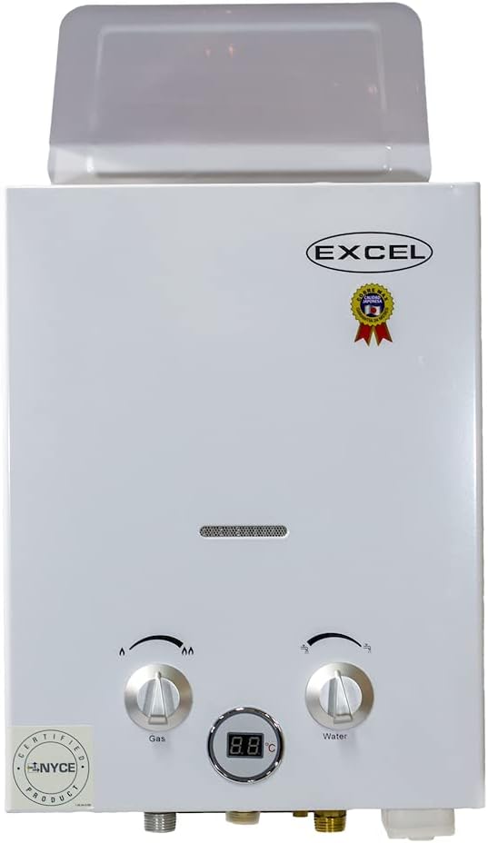 NATURAL GAS EXCEL TANKLESS WATER HEATER, DIGITAL DISPLAY Vent Free 1.6 GPM NO FLUE REQUIRED NATURAL GAS
