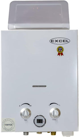NATURAL GAS EXCEL TANKLESS WATER HEATER, DIGITAL DISPLAY Vent Free 1.6 GPM NO FLUE REQUIRED NATURAL GAS