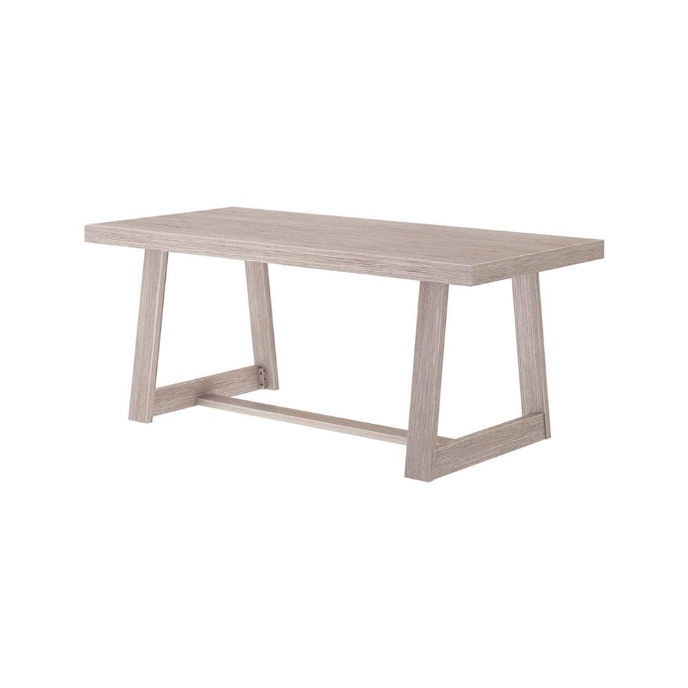 Classic 72 Inch Dining Table, Rectangular, Seashell Wirebrush