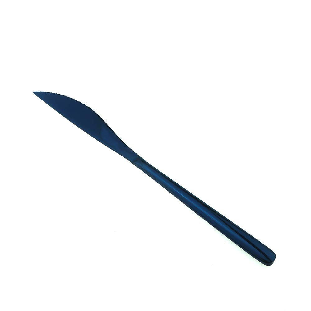 Mirror Polished Blue 20-Piece SUS304 Stainless Steel Flatware Set,Silverware Set Dinner Knife Fork Spoon Dessert Fork
