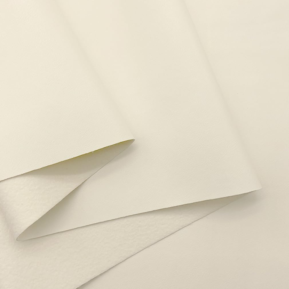 Soft Smooth Faux Leather Fabric Solid Color Vegan Synthetic Imitation Leather Fabric 16" x 54" Large Size for