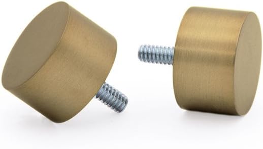 Drapery Window Curtain Rod - End Cap Style Design 1 Inch Pole. 48 to 86 Inch Color Warm Gold