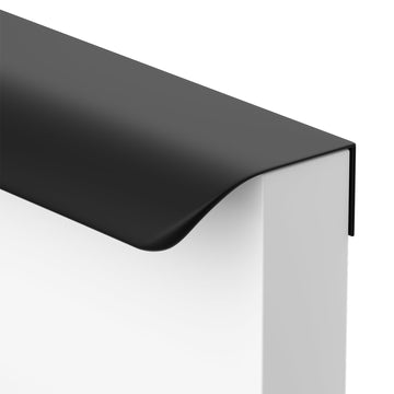 Black Cabinet Handles, Finger Pulls for Cabinet Edge Pulls 3 Inch 10 Pack | Tab Drawer Handles, Aluminum Alloy Flat