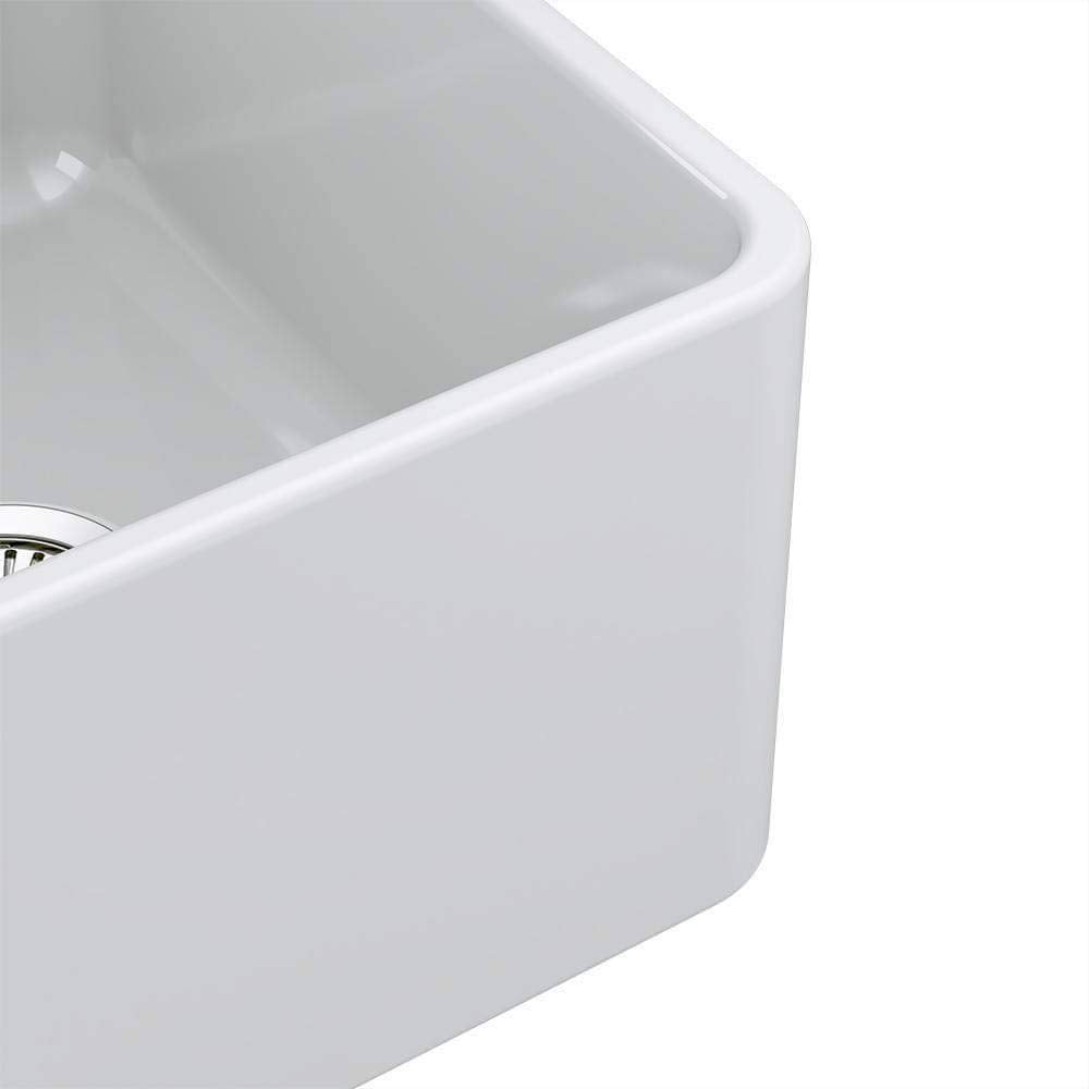 Sutton Fireclay sink, 24" Apron Front Farmhouse Kitchen Sink. Solid (Not Hollow)
