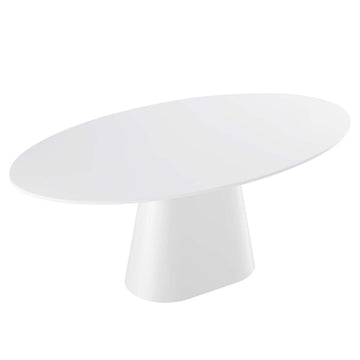 Provision 75" Oval MDF Wood Dining Table in White