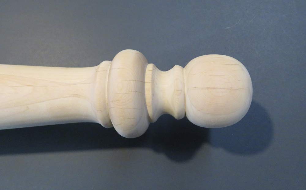 Aspen Wood Finial 19 1/4" High x 5" Wide x 3 7/8" Base