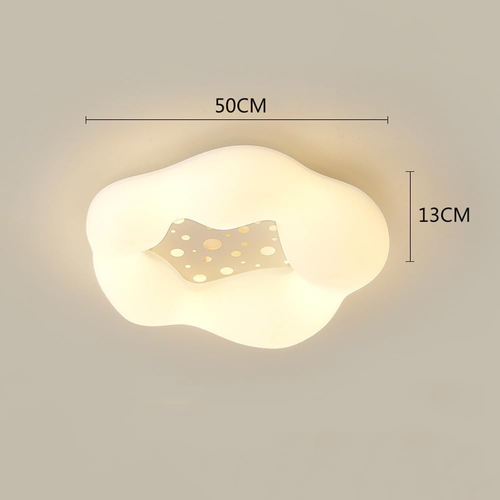 Minimalist Cloud Kids Ceiling Light Fixture - Nordic Style Flush Mount Lighting, Playroom, and Living Room