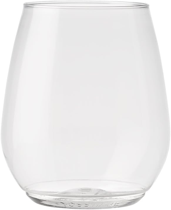 POP 18oz Vino XL SET OF 12, Premium Quality, Recyclable, Unbreakable & Plastic Wine Glasses, 12 Count (Pack of 1)