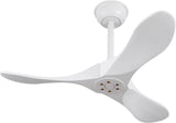 36 Inch Solid Wood Ceiling Fan with Remote,White Ceiling Fan no Light,6 Speeds,Noiseless,Reversible DC Motor,Modern Ceiling Fans without Lights for Outdoor Indoor Bedroom Farmhouse,Patios A101-B0DFTDTVZZ