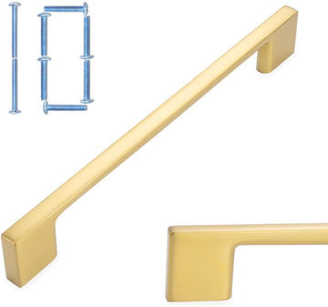 10 Pack 6-1/4 Inch Brushed Gold Kitchen Cabinet Pulls Gold Cabinet Handles Gold Cabinet Hardware Cabinets Drawer P01