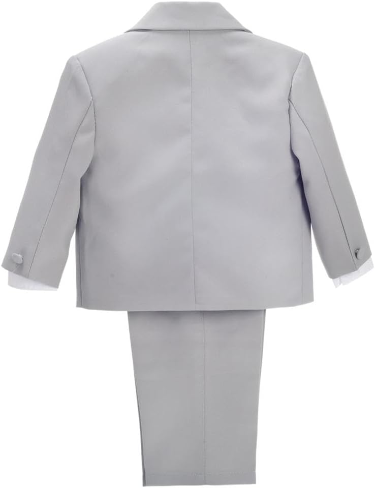 Boys 5 Pcs Formal Tuxedo Suits, Baby Toddler Size 3M to 8Y