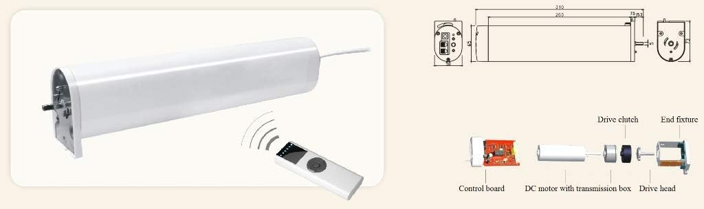 Custom Size 40" to 198" Flexible Bendable Curved Electric Motorized Traverse Remote Controlled Drapery Track for