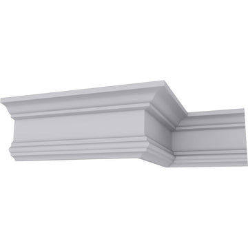 Holmdel Traditional Smooth Crown Moulding, 4"H x 2 1/4"P x 4 1/2"F x 94 1/2"L, Factory Primed (2-Pack)