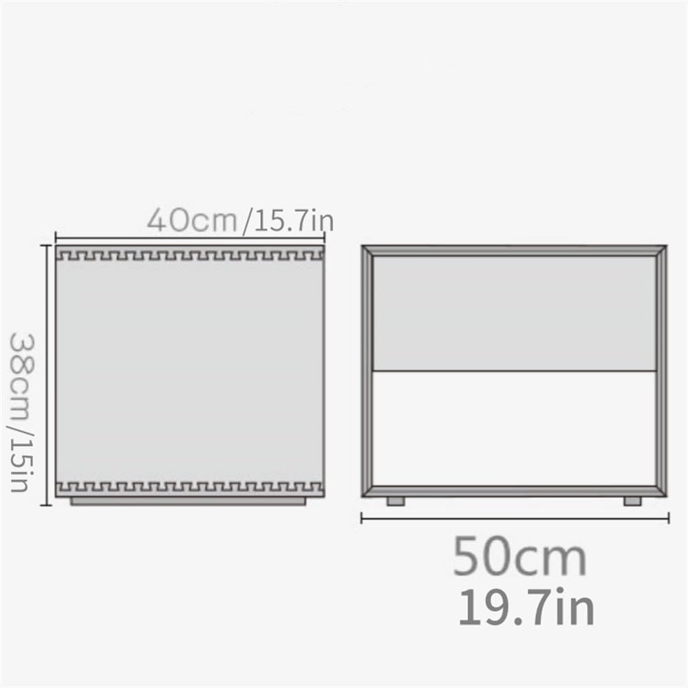 Mid-Century Modern Solid Wood Nightstand with Drawer, 2-Tier Bedside Table with Open Storage Shelf, Natural
