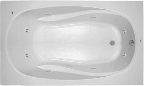 PFWPLUSA7242 Lansford 72" x 42" Whirlpool Bathtub with 8 Hydro Jets and EasyCare Acrylic - Drop In or Alcove