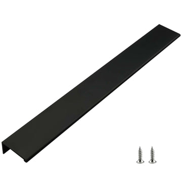 Matte Black 12" Finger Lip Edge Pull Euro Modern Kitchen Cabinet Drawer Hardware Dresser 1 Pack