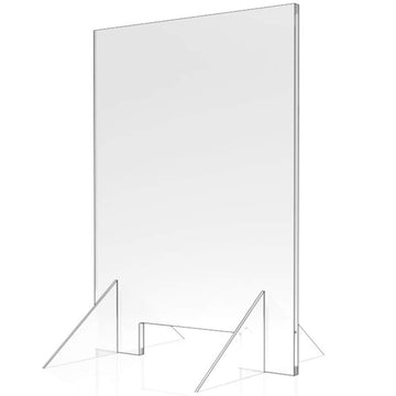 Sneeze Guard - 24" W x 30" T Acrylic Divider Protection Barrier Shield Checkout Counter Desk