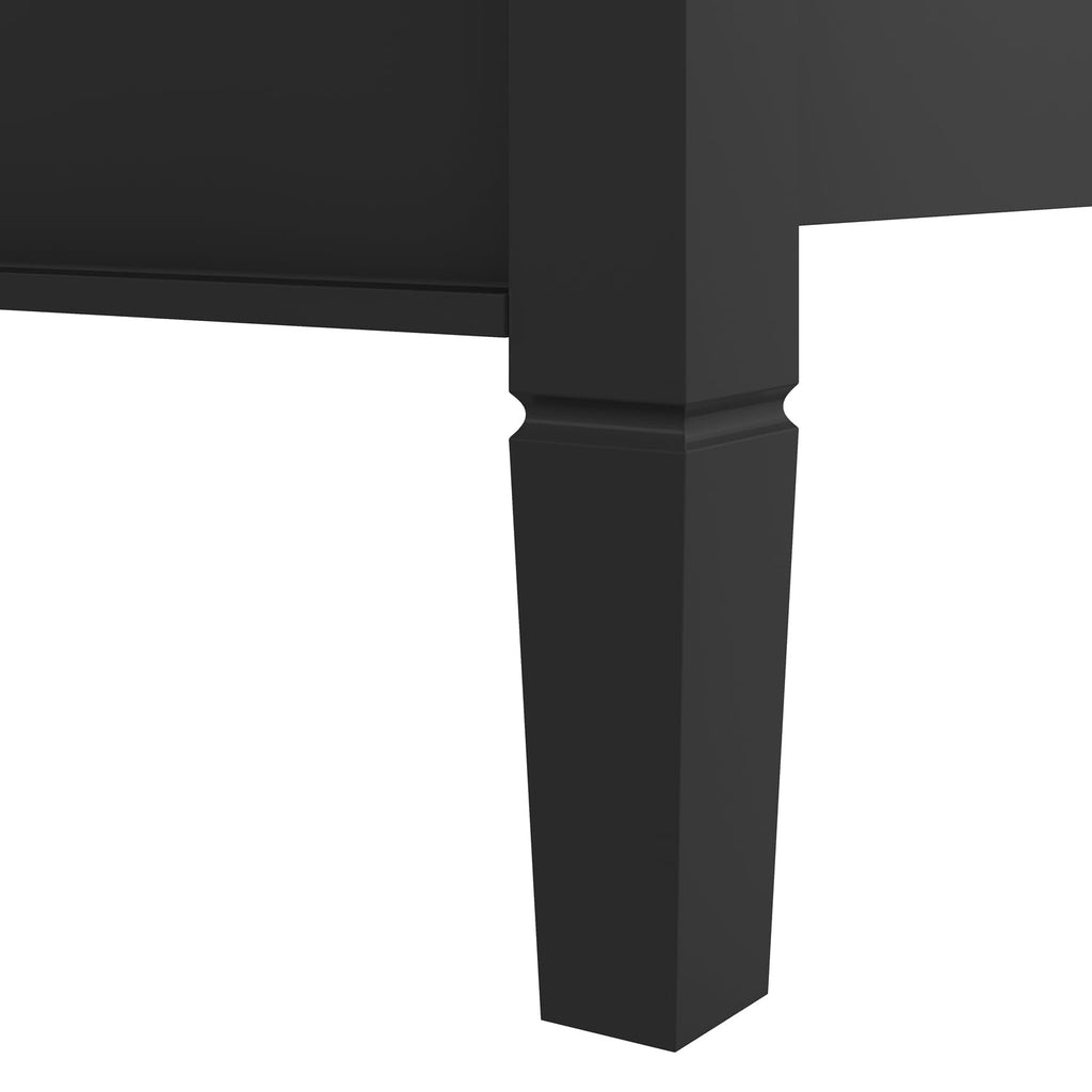 Wooden Canopy Platform Bed Frame with Headboard, 4-Poster Black Canopy Bed Frames with Sturdy Legs, Classic
