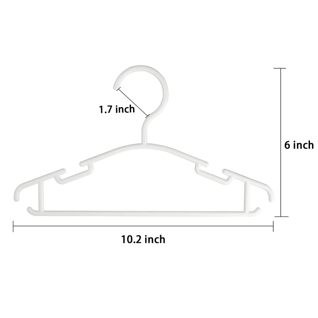 Baby Hangers for Closet 60 Pack White Plastic Baby Hanger Toddler Hangers