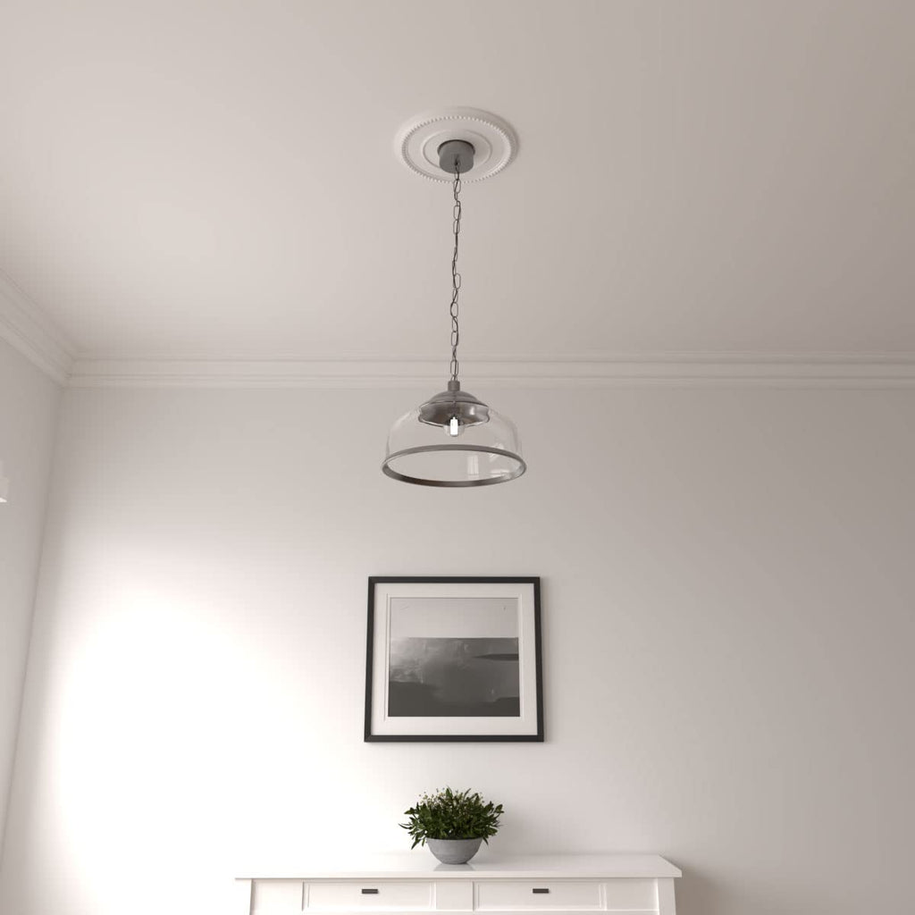 Bradford Ceiling Medallion, 12 1/2"OD x 3 7/8"ID x 3/4"P (Fits Canopies up to 6 5/8"), Primed