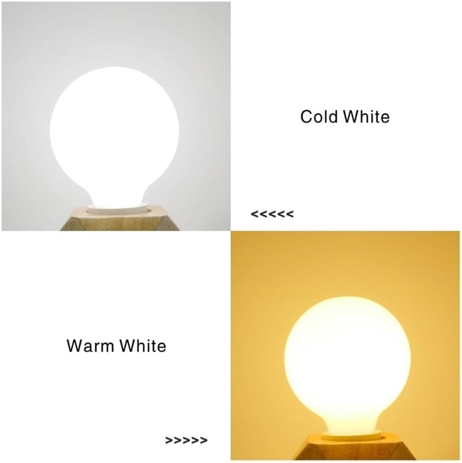 Lights, Pack of 1, LED Light Lamp E27 AC85V-265V 5W A60/ST64/G80/G95/G125 Milky Glass Edison Globe Ball Bulbs