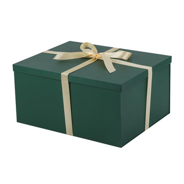 16.5" Green XL Gift Box with Lid for Wedding, Birthday & Holiday