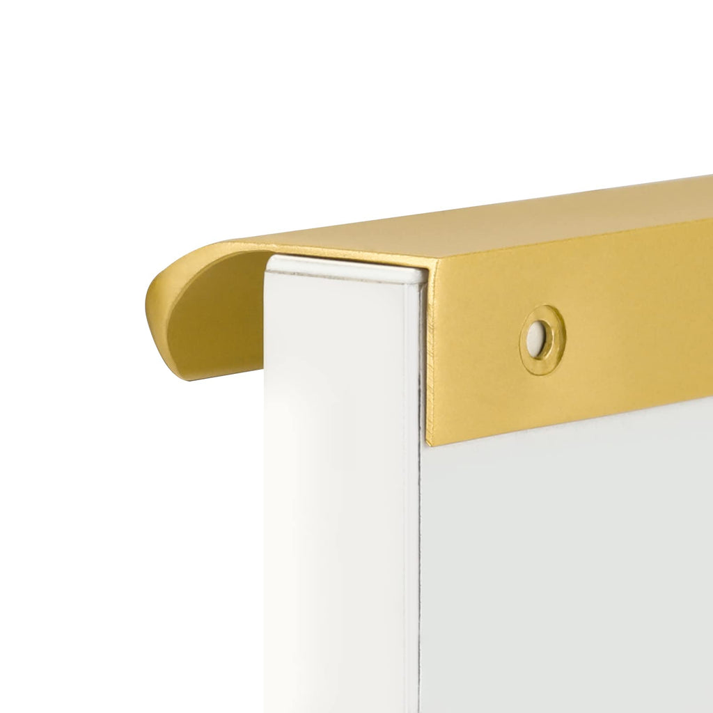10 Pack 5 Inch Matte Gold Finger Pulls Cabinet Edge Pulls Brushed Brass Drawer Handles Edge Hardware Cupboard