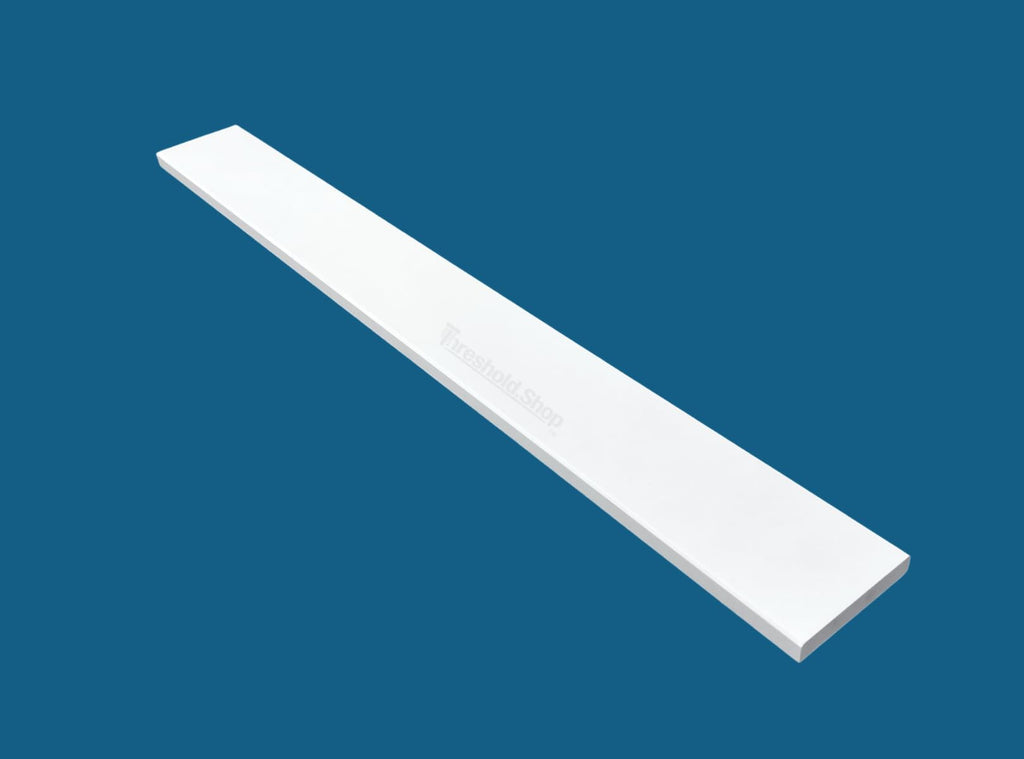 Super White Engineered Marble Threshold for Shower Curb, Bathroom Vanity Backsplash, Window Sill (4" x 32")