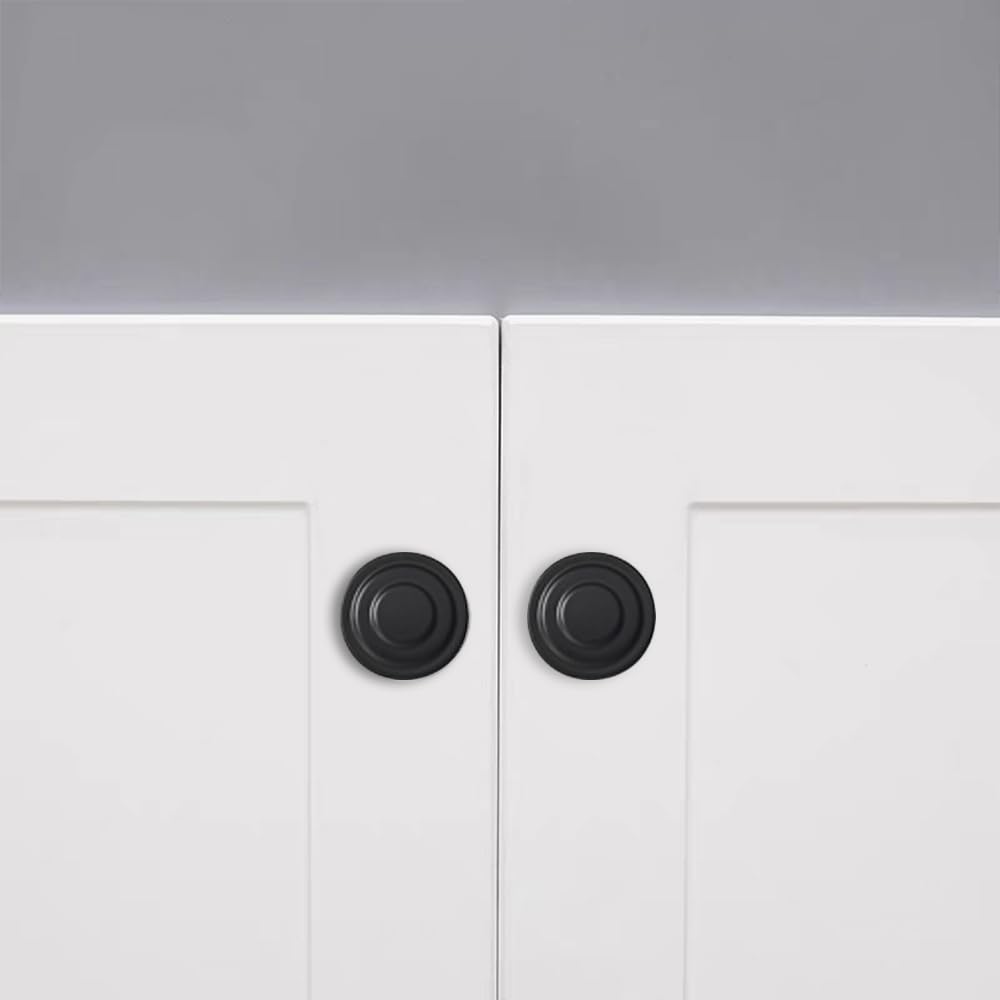 10 Pack Solid Matte Black Knob Hardware Cabinet Handles Kitchen Cabinet Hardware Vanity Handles Bathroom Cabinet pulls