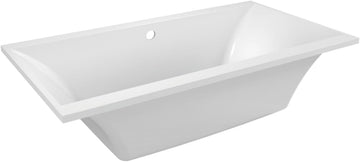 VTPN673619C 67-Inch Acrylic Drop-In Tub with Reversible Drain, Glossy White