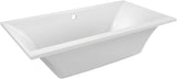 VTPN673619C 67-Inch Acrylic Drop-In Tub with Reversible Drain, Glossy White