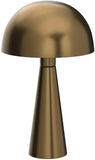 Home 16" Antique Gold Metal Mushroom Table Lamp, Modern, Retro, Desk Light, Dining, Office, Entryway