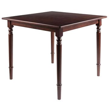 Walnut Small Square Dining Table - Solid Wood Kitchen Table for Compact Spaces - Elegant Square Table s, Kitchens, or