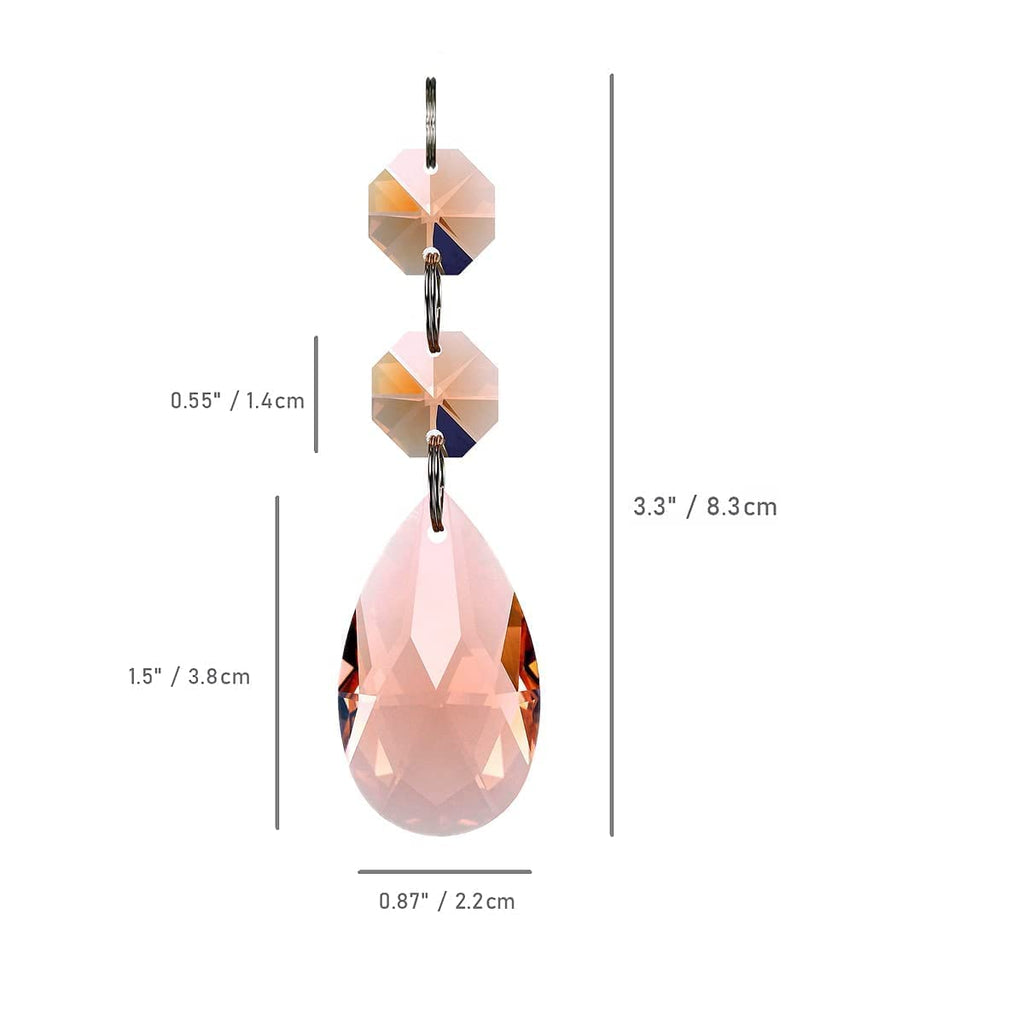 20pcs Chandelier Crystals Teardrop Prisms Pendant Replacement