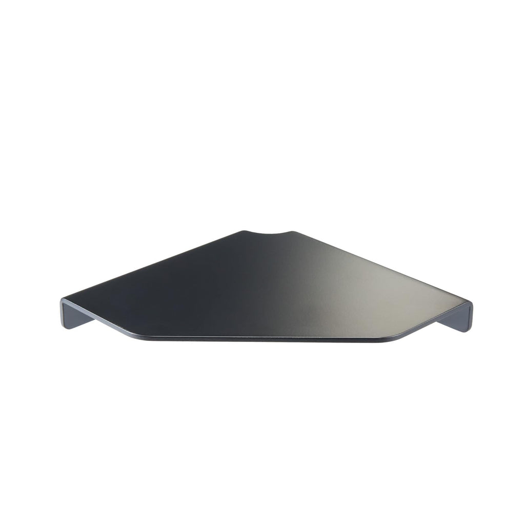 8 Inch Black Floating Corner Shelf Wall Mounted, Triangle Storage Shelf, Speakers, Wine, Decor & Small Electronics