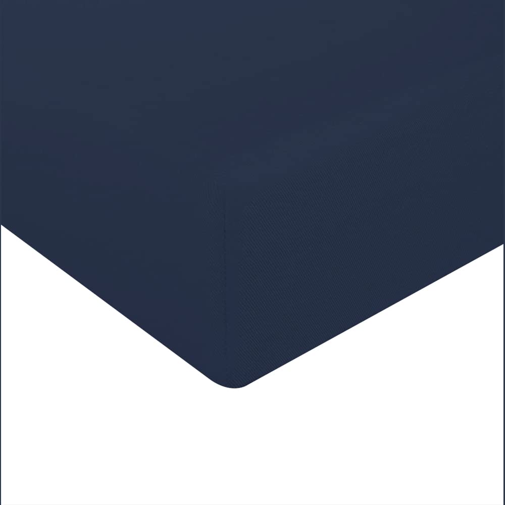 Custom 99% Organic Crib Sheet for Standard Crib, Navy_Blue