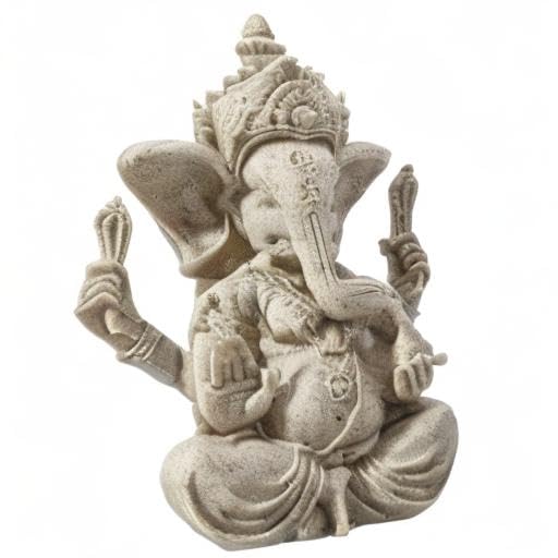 Elephant Statue Sculpture Sandstone Ganesha Buddha Figurine