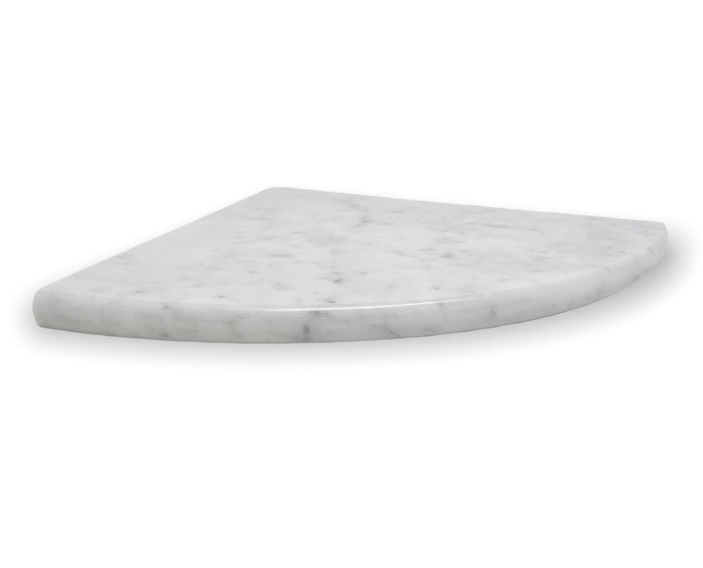 Premium Quality Italian Carrara Bianco White Greyish 9x9 Marble Bathroom Accessories Corner Shower Shelf Tile