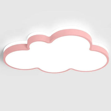 Cloud LED Ceiling Light, 23" Pink Flush Mount Light for Kids Room Nursery