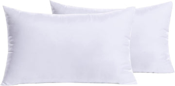 Set 2 Throw Pillow Inserts Premium Pillow Stuffer Form 12x20 Inch - Set of 2