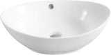 VIDA 23×15.2×7.7 inch Bathroom Vessel Sink, Modern Egg Shape Vanity Sink Above Counter Art Basin with Overflow