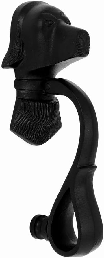 Door Knockers 7-5/8 in. Cast Iron Dog Shaped Door Knocker with Mounting Hardware